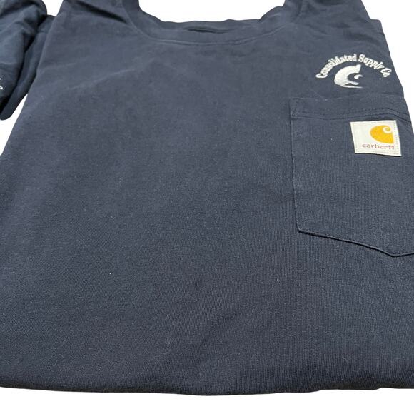 Carhartt Men's Loose Fit‎ K87 NVY Front Pocket Short Sleeve T Shirt XL Lot Of 3 - Picture 3 of 6